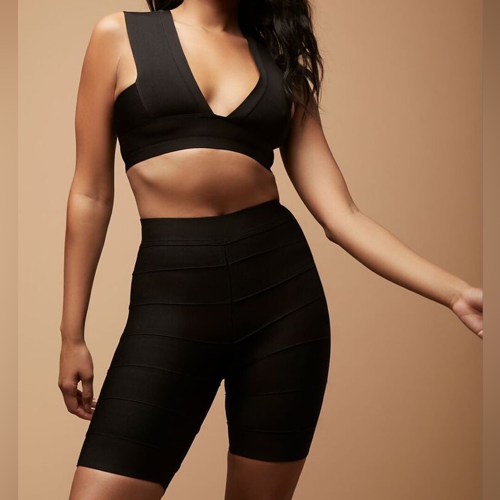 Herve Leger x Forever 21 black biker shorts